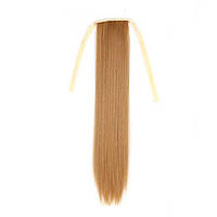 Шиньйон накладний хвіст на стрічці Didaka пряме волосся 60 см "Пшеничний блонд"