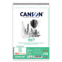 Альбом для графіки на пружині Canson 1557 А5 (14.8х21см) 180 г/м2 30 аркушів