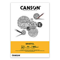 Склейка для графіки Canson Graduate Bristol А4 (21х297см) 180 г/м2 20 аркушів