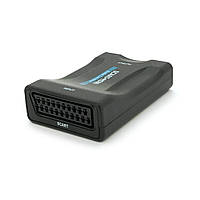 Конвертер SCART (мама) на HDMI(мама), 5V/2A, Black, Box, Q250 m