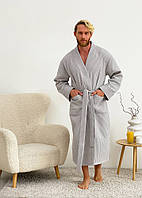 Мужской вафельный халат-кимоно 821N Cosy серый L