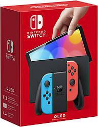 Nintendo Switch Oled Red Blue + SD 128GB + автомобільна зарядка