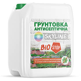 Антисептическая противогрибковая грунтовка SkyLine Биостоп 10л IB, код: 7443713