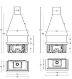 Панорамна камінна топка  M180RВ Piazzetta  з електроприводом опускання скла вниз 16,4 кW, фото 3