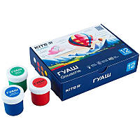Гуаш Kite Classic в наборі 12 кольорів по 20 мл. (k-063)