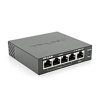 Коммутатор POE 48V 4 порта POE + 1 Uplink POE IN , 48-52 V корпус -металл, Black, питание от POE