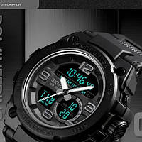 Часы наручные мужские SKMEI 1452BK BLACK, водонепроницаемые мужские часы. DV-399 Цвет: черный