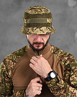 Тактическая панамка пиксель рип-стоп, боевая военная панама с сеточкой, мужская панама пиксель hr884