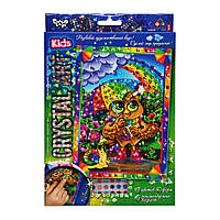 Набор креативного творчества "Crystal art Kids" Сова Danko Toys CArt-01-10, 9 цветов, 6 форм, World-of-Toys