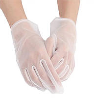 Фатинові рукавички, напівпрозорі рукавички декоративні, рукавички вуаль, короткі рукавички