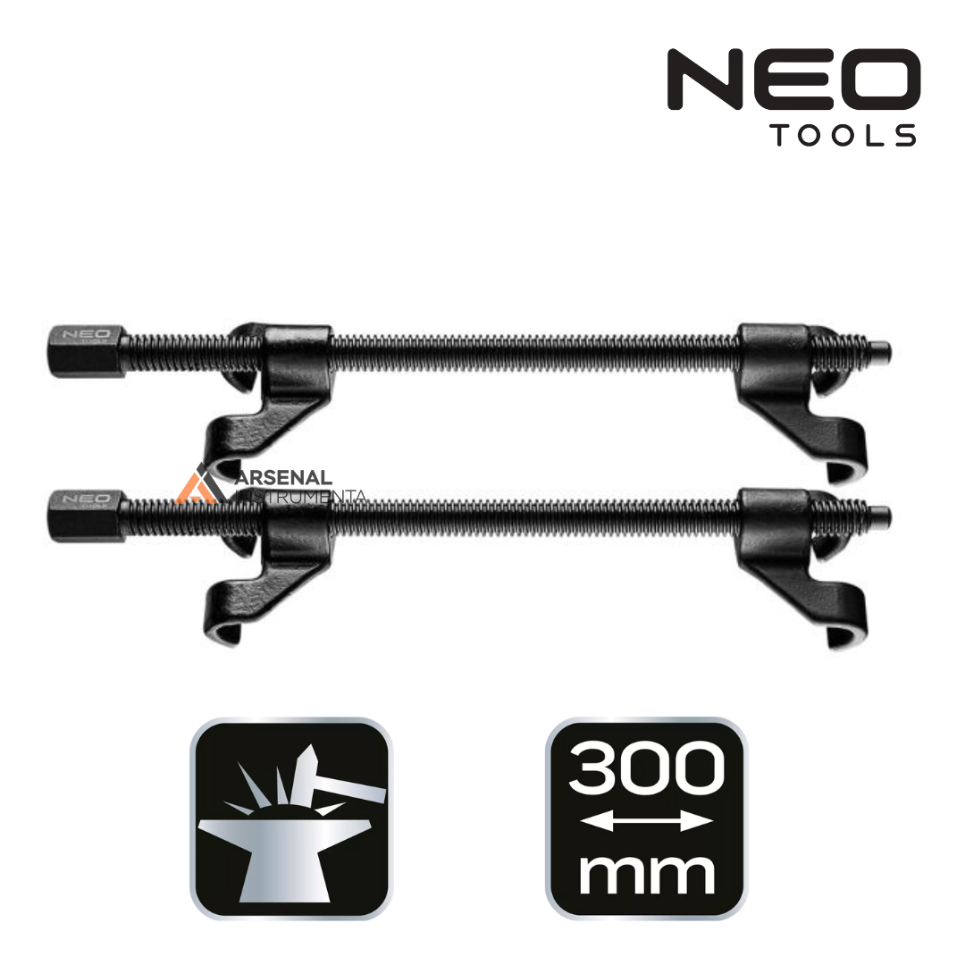 Знімач пружин 300 мм, набір 2 шт. стяжки пружин NEO Tools 11-807