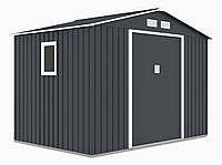 Сарай для інструментів холодний сірий Hudson Hardmaister 277х191х202 см