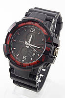 Часы мужские наручные спортивные Casio G-Shock с подсветкой Черный с красным (код: 13975) VCT