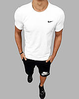 Костюм Nike черные шорты и белая футболка мужской S, M, L, XL , XXL 3122