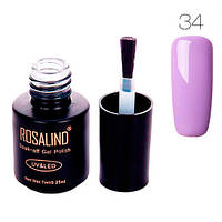 Гель-лак для ногтей маникюра 7мл Rosalind, шеллак, 34 светло-фиолетовый zb
