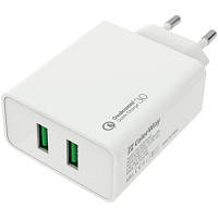 Зарядное устройство ColorWay 2USB Quick Charge 3.0 (36W) (CW-CHS017Q-WT) zb