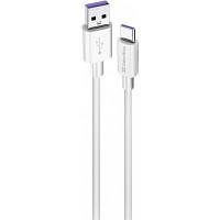 Дата кабель USB 2.0 AM to Type-C 1.0m 5A white ColorWay (CW-CBUC019-WH) zb