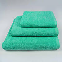 Набор махровых полотенец 3шт GM Textile 40х70см, 50х90см, 70х140см 400г/м2 (Бирюза)