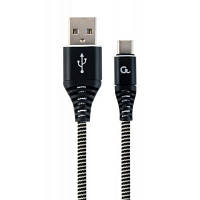 Дата кабель USB 2.0 AM to Type-C 2.0m Cablexpert (CC-USB2B-AMCM-2M-BW) zb