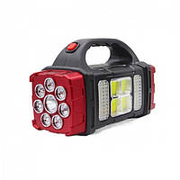 Новинка! Аккумуляторный LED фонарь Hurry Bolt HB-1678 аварийный светильник с солнечной панелью Красный