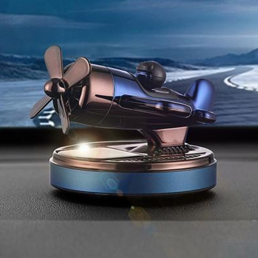 Ароматизатор на сонячних батареях в машині літак з гвинтом, фото 1