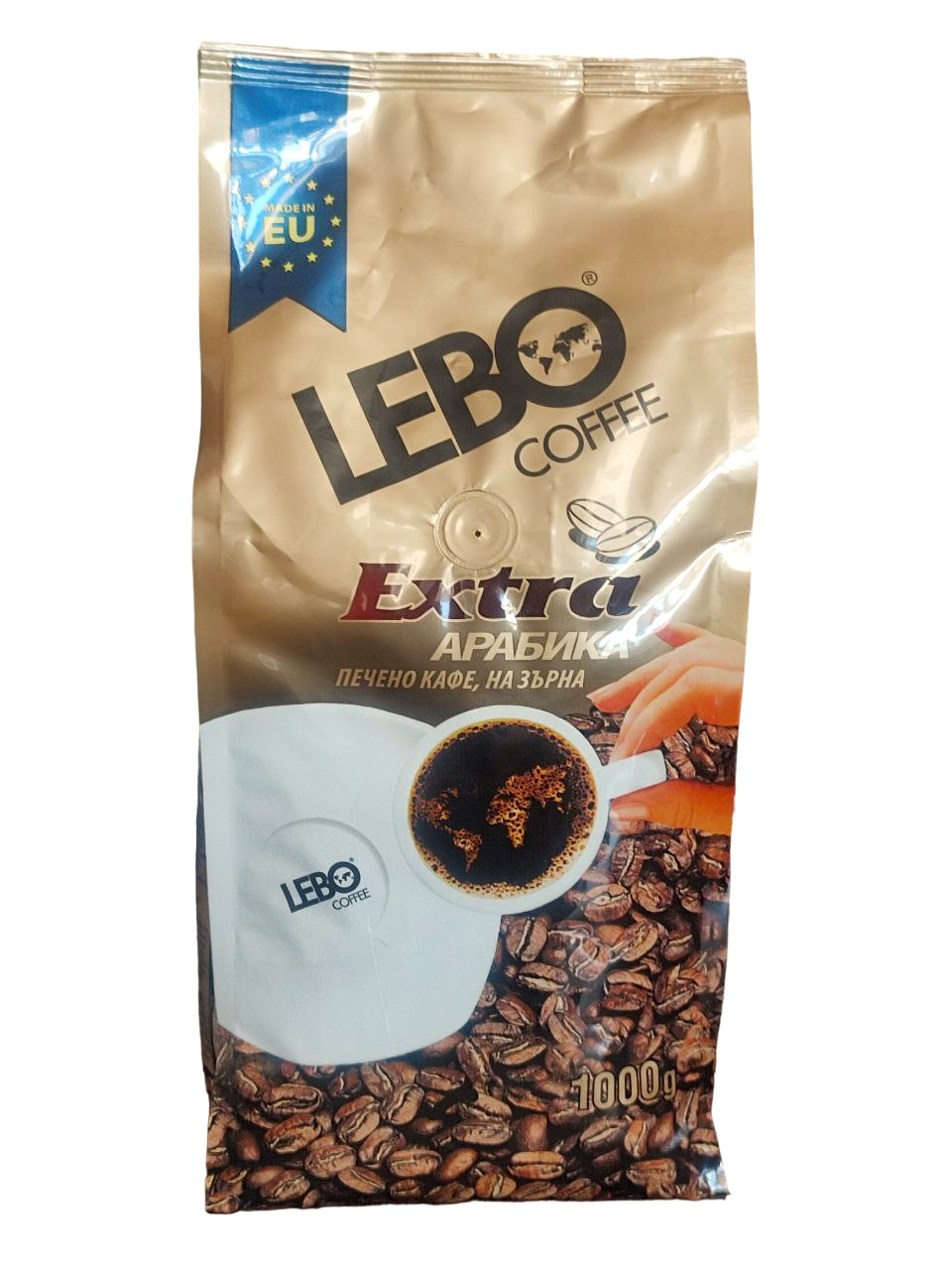 Кава в зернах арабіка Лебо Екстра 1 кілограм, фото 1