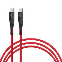Дата кабель USB-C to USB-C 18W 1,2m CBRNYTT1 red Intaleo (1283126504112) zb