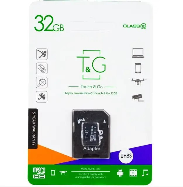 Картка пам'яті T&G 32 Гб microSD microSDXC UHS-3