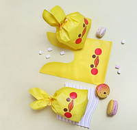 Пакеты детские полиэтиленовые подарочные с ушками завязками и рисунком желтая уточка большой 27х15.5 10 шт