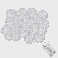 Гірлянда на батарейках Springos Cotton Balls 6 м 30 LED CL0049 Warm White *