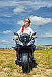 Дитячий електромотоцикл SR Moto (фарба, чорний колір) 24V, фото 9