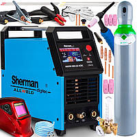 SHERMAN TIG 200 LCD ІНВЕРТОР ЗВАРЮВАЛЬНИЙ АПАРАТ AC DC MMA PULS IGBT HF 230V 200A