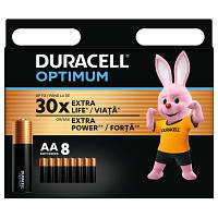 Батарейка Duracell Optimum AA лужні 8 шт. в упаковці (5014726 / 5015601) zb