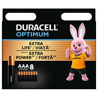 Батарейка Duracell Optimum AAA лужні 8 шт. в упаковці (5015602) zb