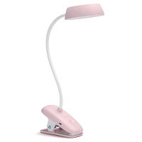 Настольная лампа Philips LED Reading Desk lamp Donutclip 3W, 4000K, 1200mAh (Lithium battery), рожевий zb