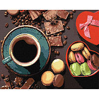 Картина по номерам "Сладости к кофе" Идейка KHO2864 40х50 см kz