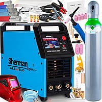 SHERMAN TIG 200 LCD ІНВЕРТОР ЗВАРЮВАЛЬНИЙ АПАРАТ AC DC MMA PULS IGBT HF 230V 200A