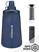 Бутылка-фильтр для воды LifeStraw Peak Squeeze, 650 мл (Mountain Blue)