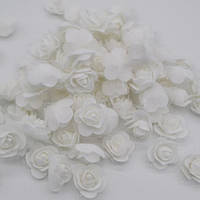 Набор бело-ментоловых цветочков - 50шт.