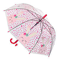 Зонтик детский в горошек MK 4145 со свистком (Красный) kz