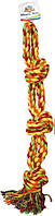 Игрушка для собак Croci Канат грейфер с петлей и узлом 56 см. Разноцветный