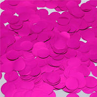 Конфетти кружочки из фольги розовое - 10г, размер одного кружка около 1,5см, бумага