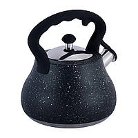 Чайник для индукционных плит 2,7л Kamille качественный чайник для газовой плиты Черный мрамор KEP