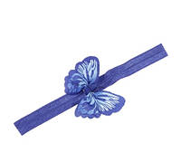 Детская повязка синего цвета - бабочка 8*5см, окружность 34-50см