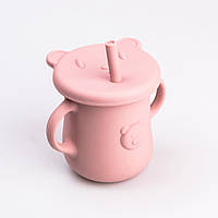 LUGI Детский набор силиконовой посуды для кормления ребенка 7 предметов Розовый