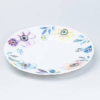 LUGI Столовый сервиз тарелок 24 штуки керамических на 6 персон белый цветы