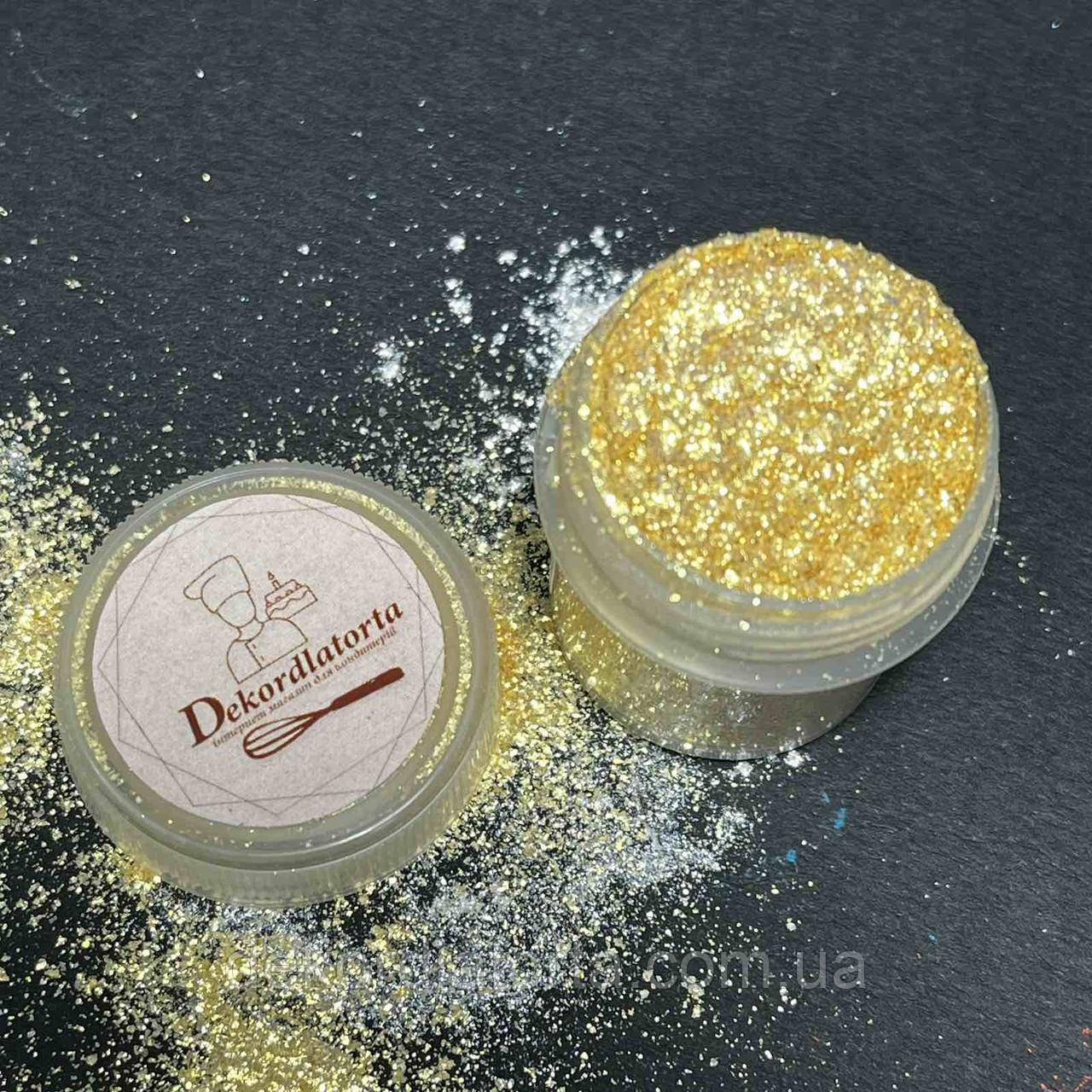 Харчовий блиск Shiny gold (Гліттер) 50 гр