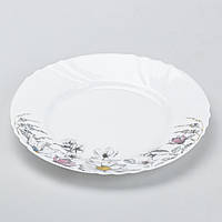 LUGI Столовый сервиз тарелок 24 штуки керамических на 6 персон Белый с росписью цветы