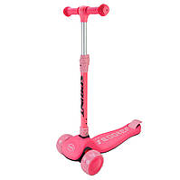 Toys Самокат детский 3-х колесный Mini Scooter SC2420(Pink) светящиеся колеса, розовый