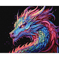 Картина по номерам "Красочный дракон" ©art_selena_ua KHO5113, 40x50см kz